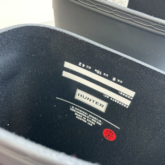 NEW Hunter Rain Boots Women's Size 10M Black Rubber Waterproof - Picture 5 of 9